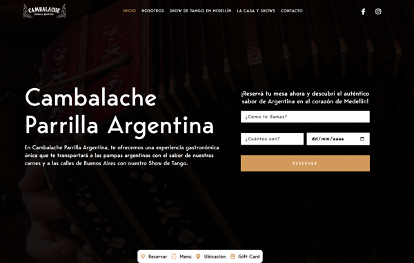Cambalache Parrilla Argentina | Diseño web profesional optimizado para SEO